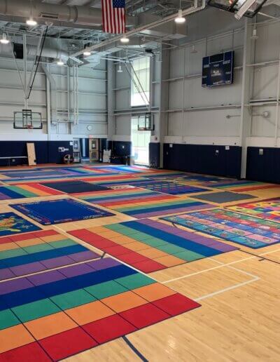 Professional carpet cleaning in school