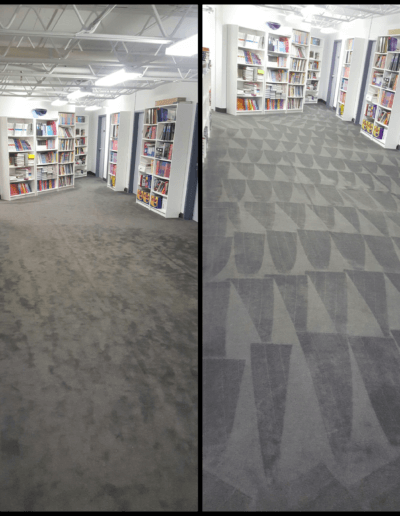 Dirty and clean carpet picture