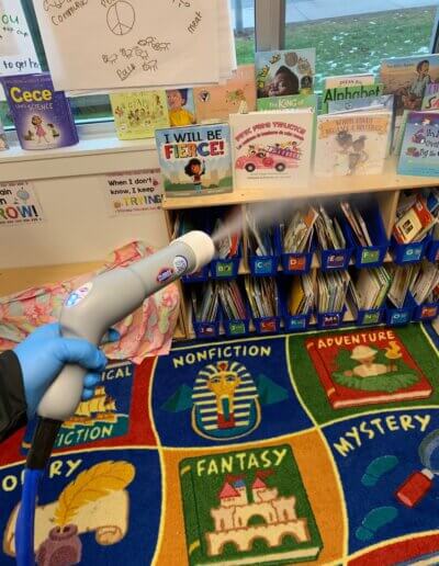 Disinfecting classroom books