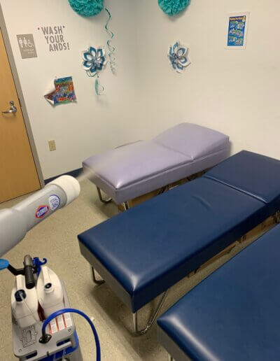 Spray disinfect hospital beds