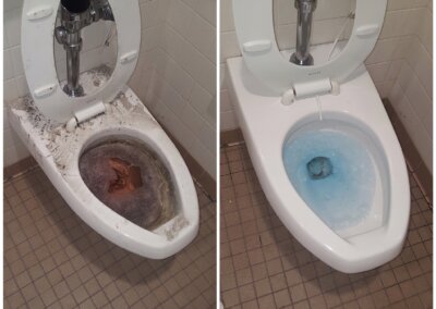 Toilet Cleaning Before and After
