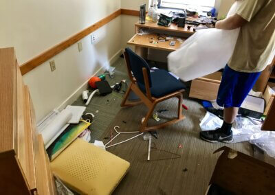 University dorm cleaning service