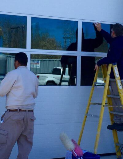 Professional window cleaners